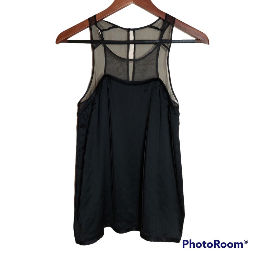 Bedo Femme Semi Sheer Black Sleeveless Top - Size XS